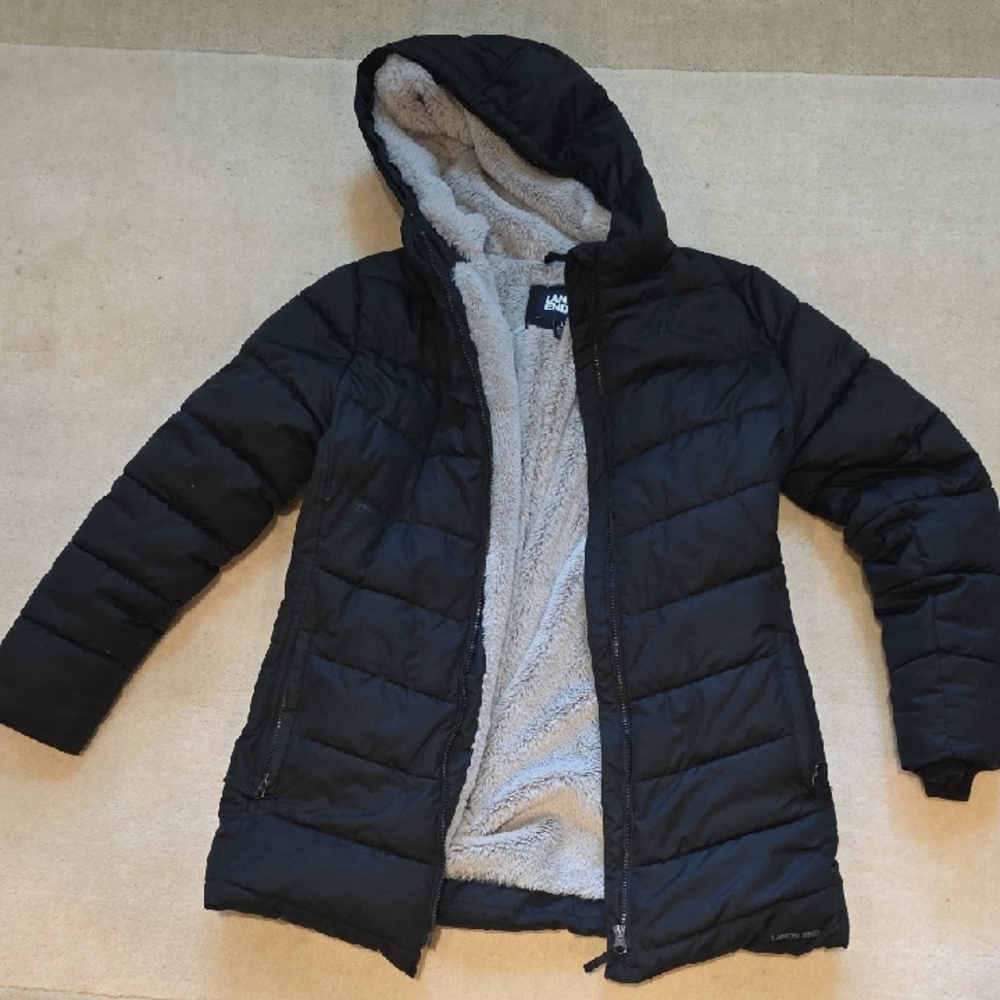 Lands' End Cream Fleece Jacket